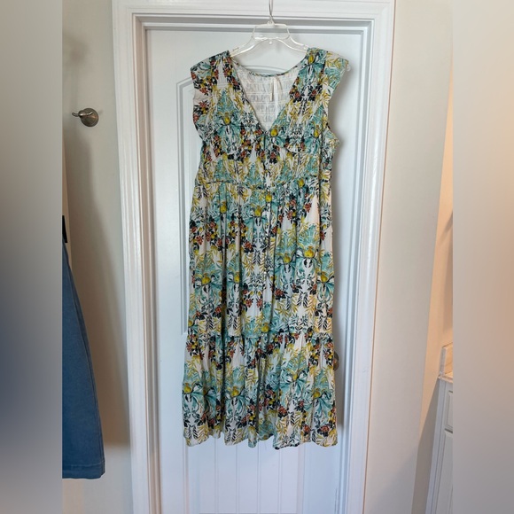 Anthropologie Light Blue Textured Dress - Picture 1 of 13